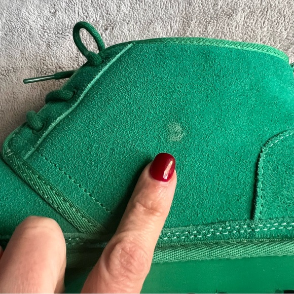 UGG Neumel Heritage Chukka Lace-Up Suede Sherpa UGGPlush Wool Boot Green Teal - Picture 10 of 15